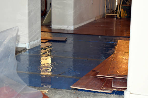 Professional Water Damage Restoration technician working in Brooks, ME